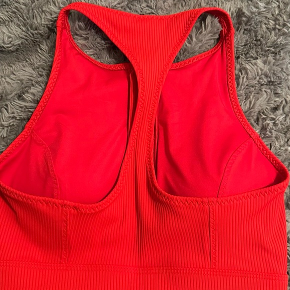 Fabletics Red Zip-Front Swim Top - Picture 6 of 6